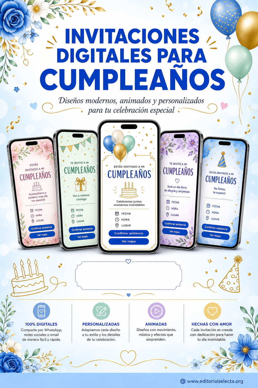 Invitación · Cumpleaños (Reverso) 2