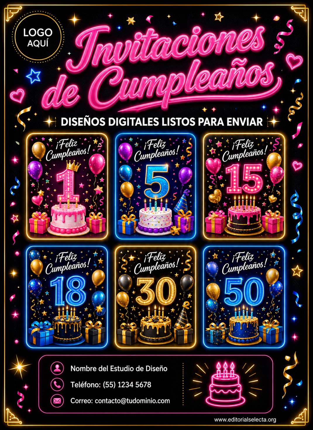 Invitación · Cumpleaños (Reverso) 2