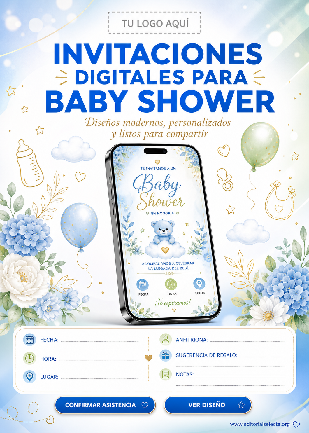 Invitación · Baby Shower (Reverso) 2