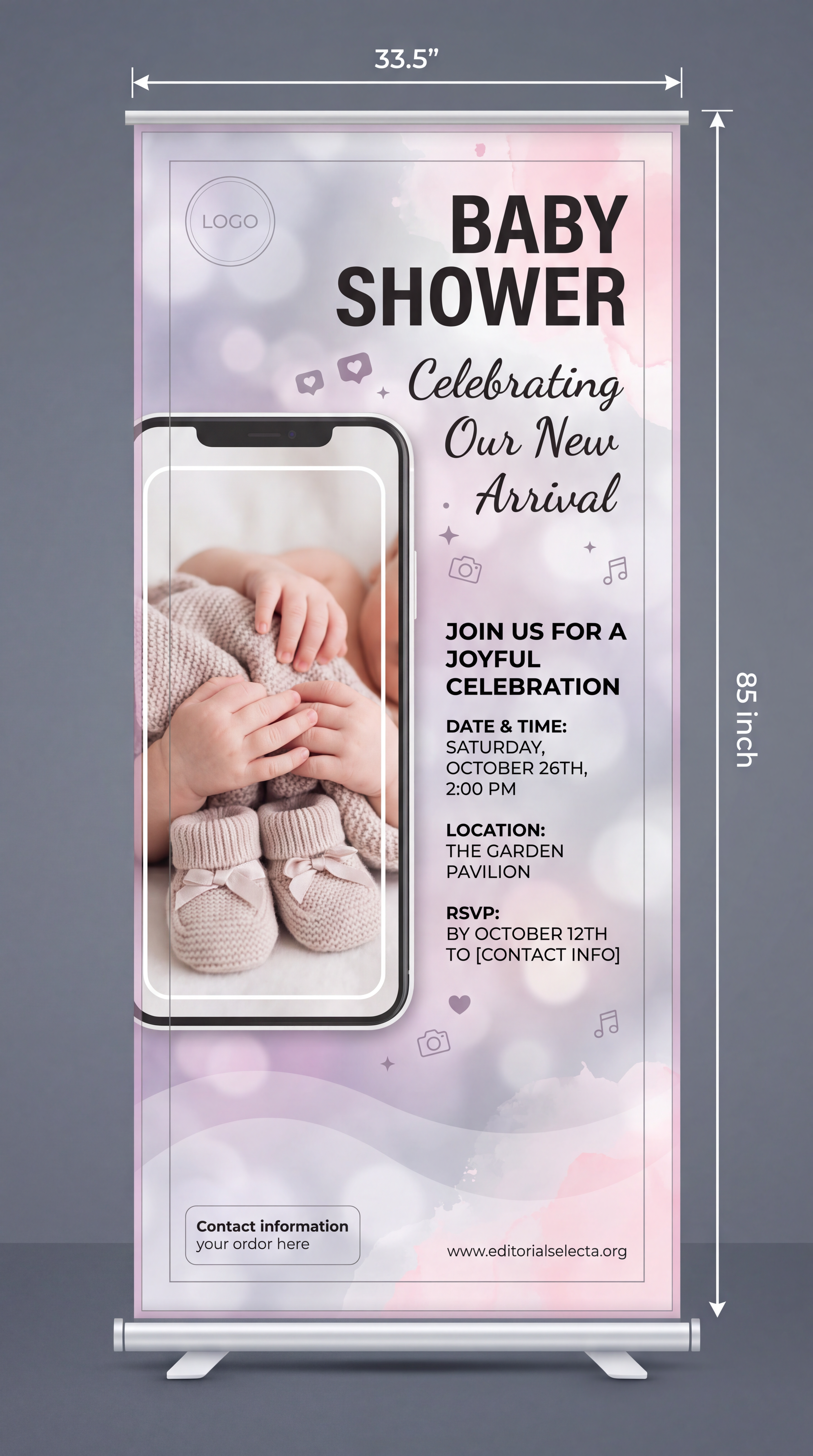 Banner Retráctil (Roll-Up) · Baby Shower