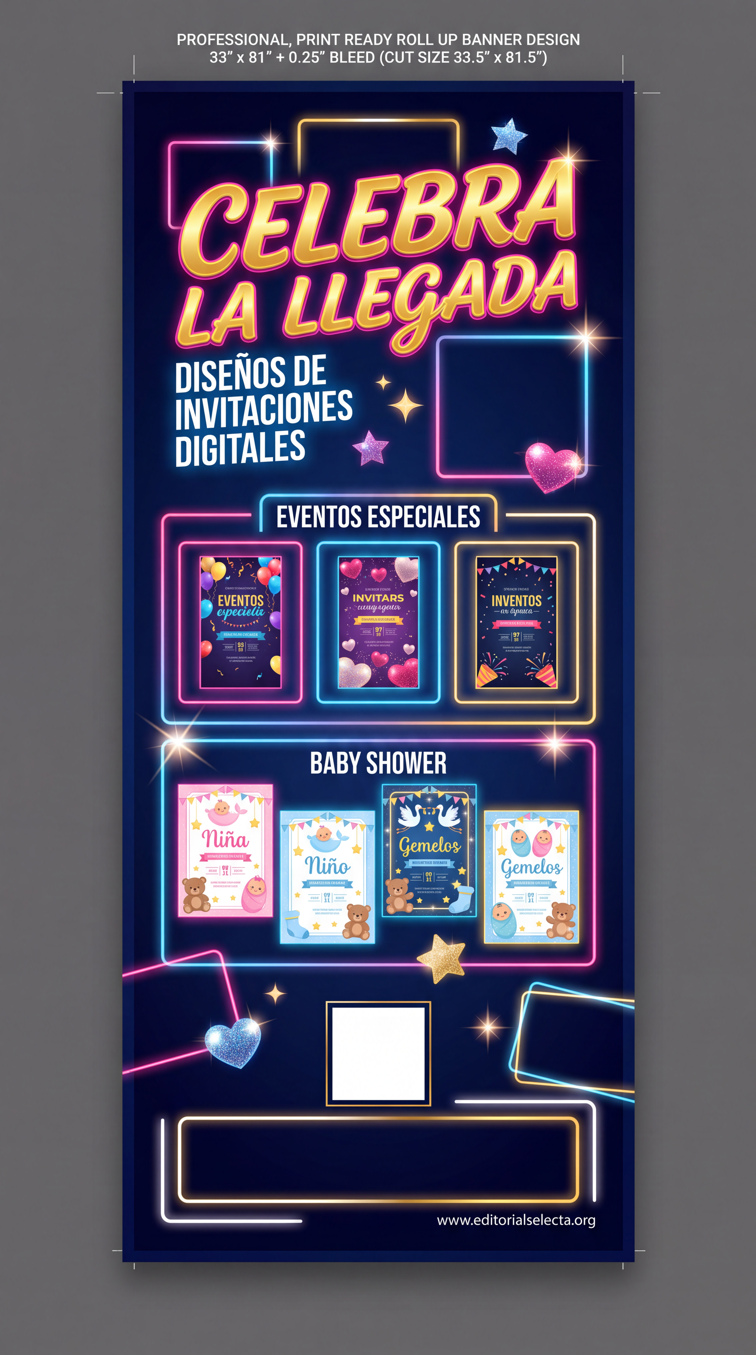 Banner Retráctil (Roll-Up) · Baby Shower