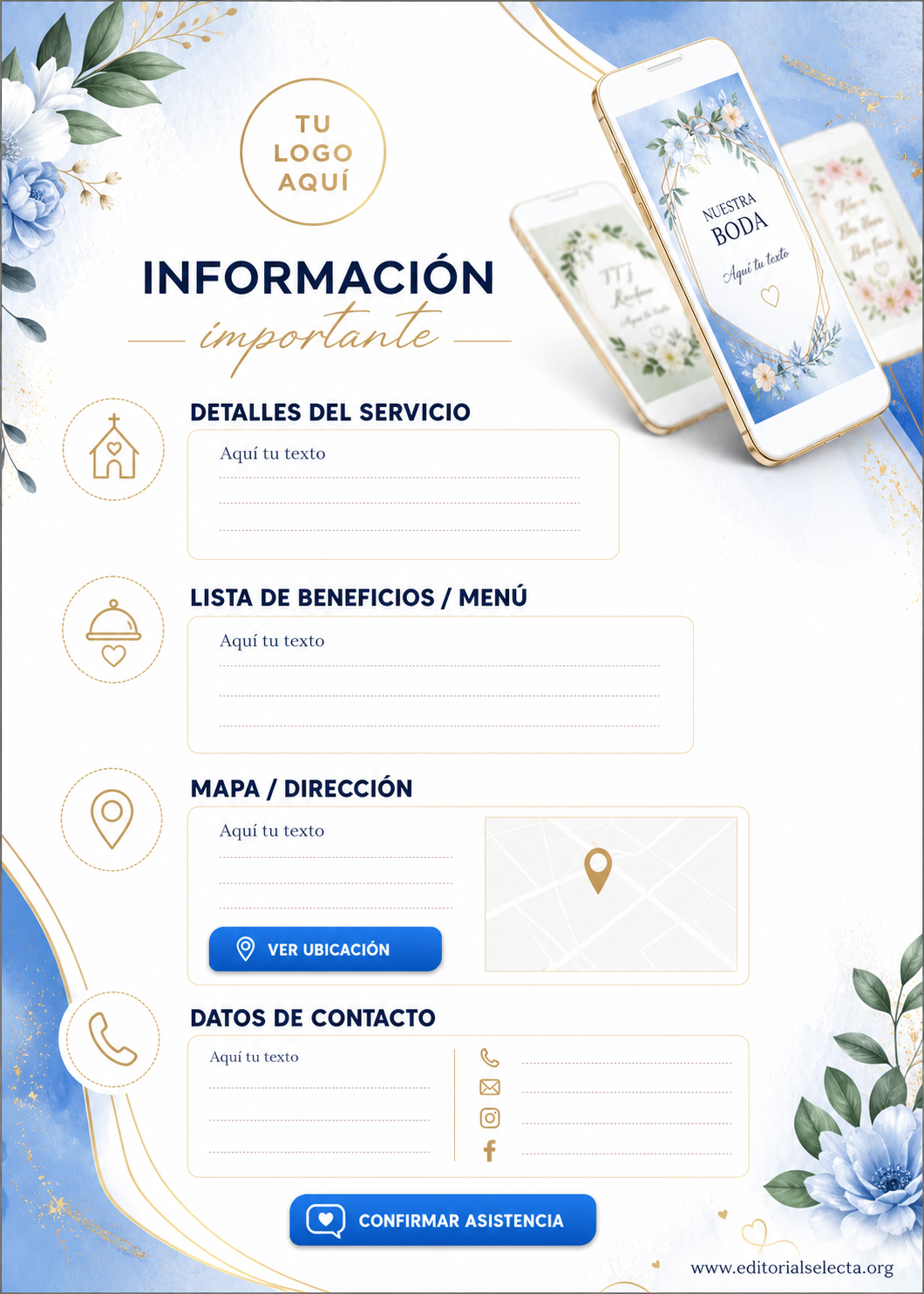 Invitación · Bodas (Reverso)