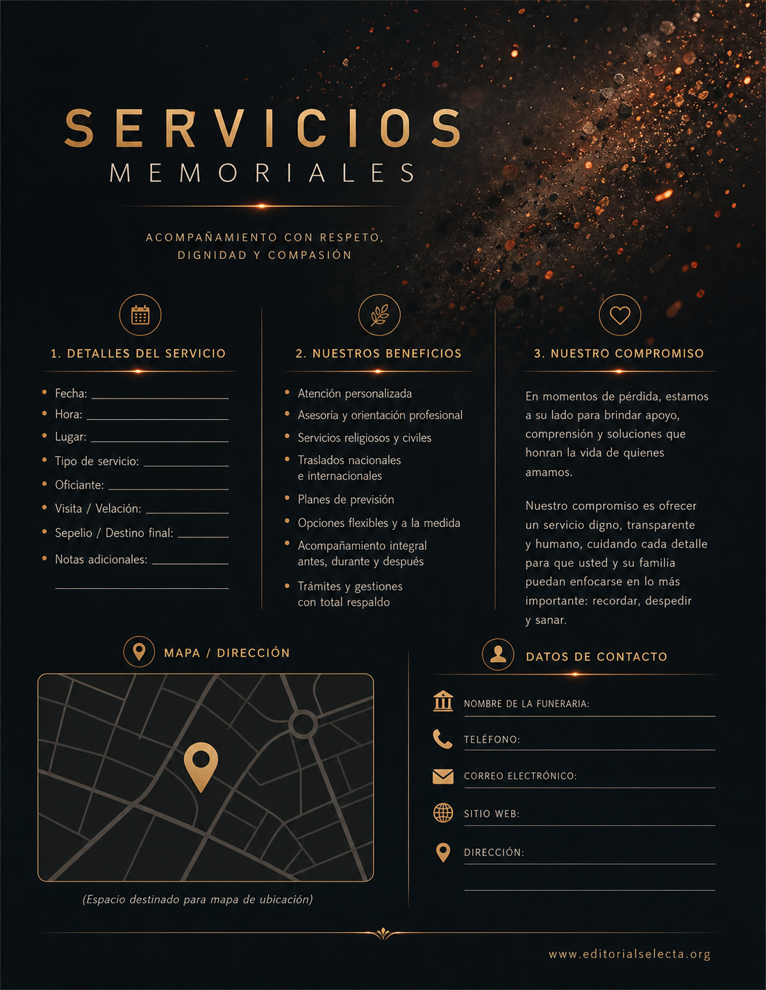 Flyer Carta Completa · Fiestas o Reuniones (Reverso)