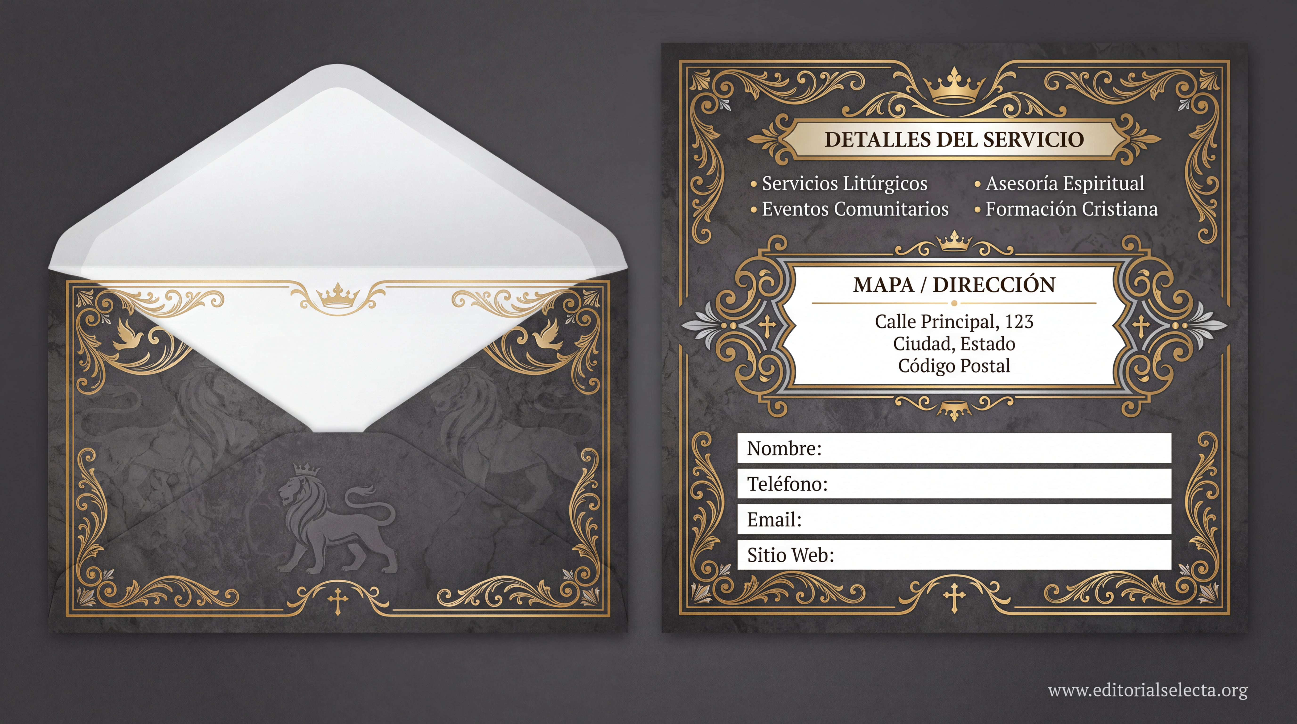 Tarjeta de Presentación Estándar · Religión (Frente) 2