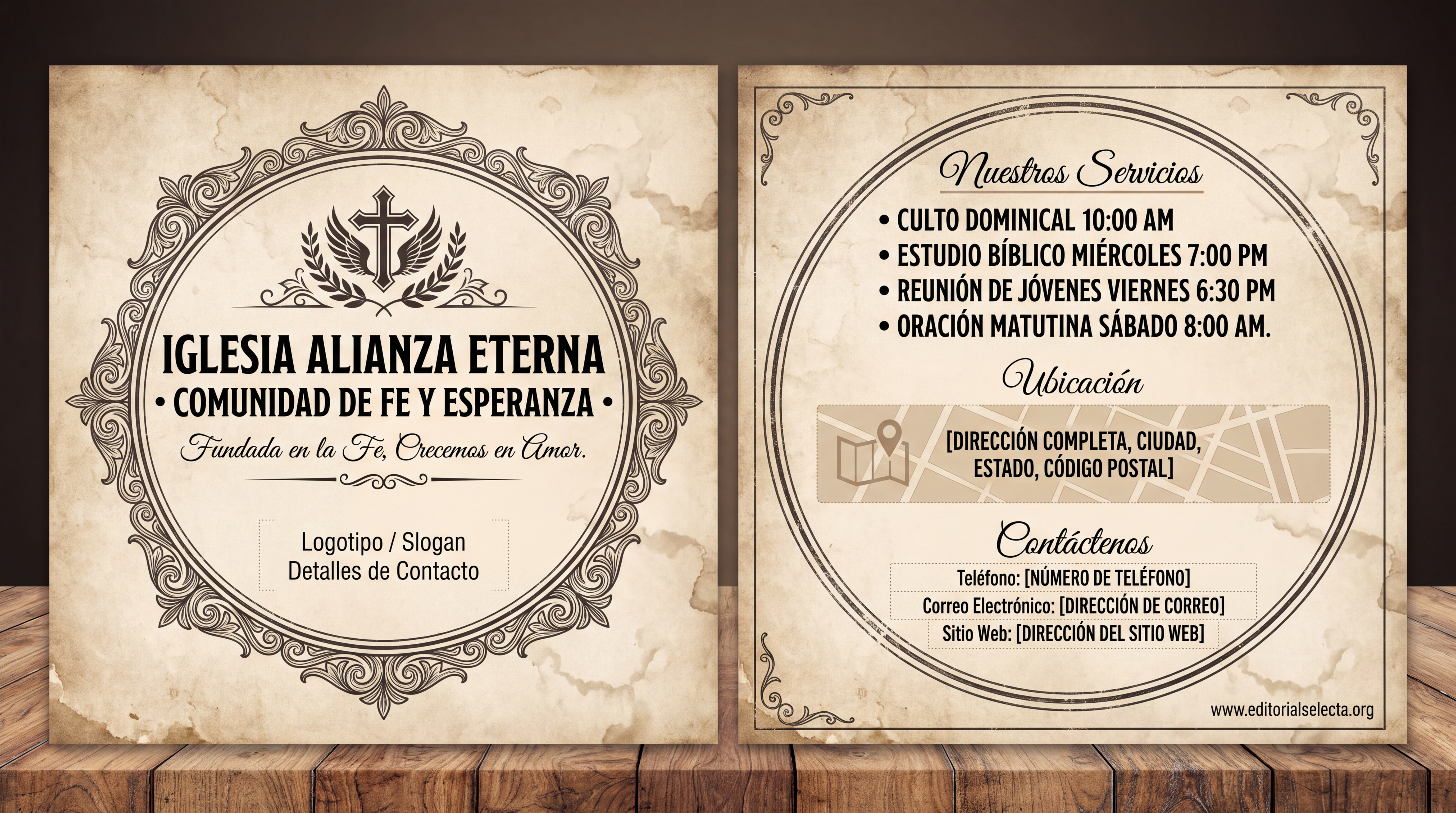 Tarjeta de Presentación Estándar · Religión (Frente) 2