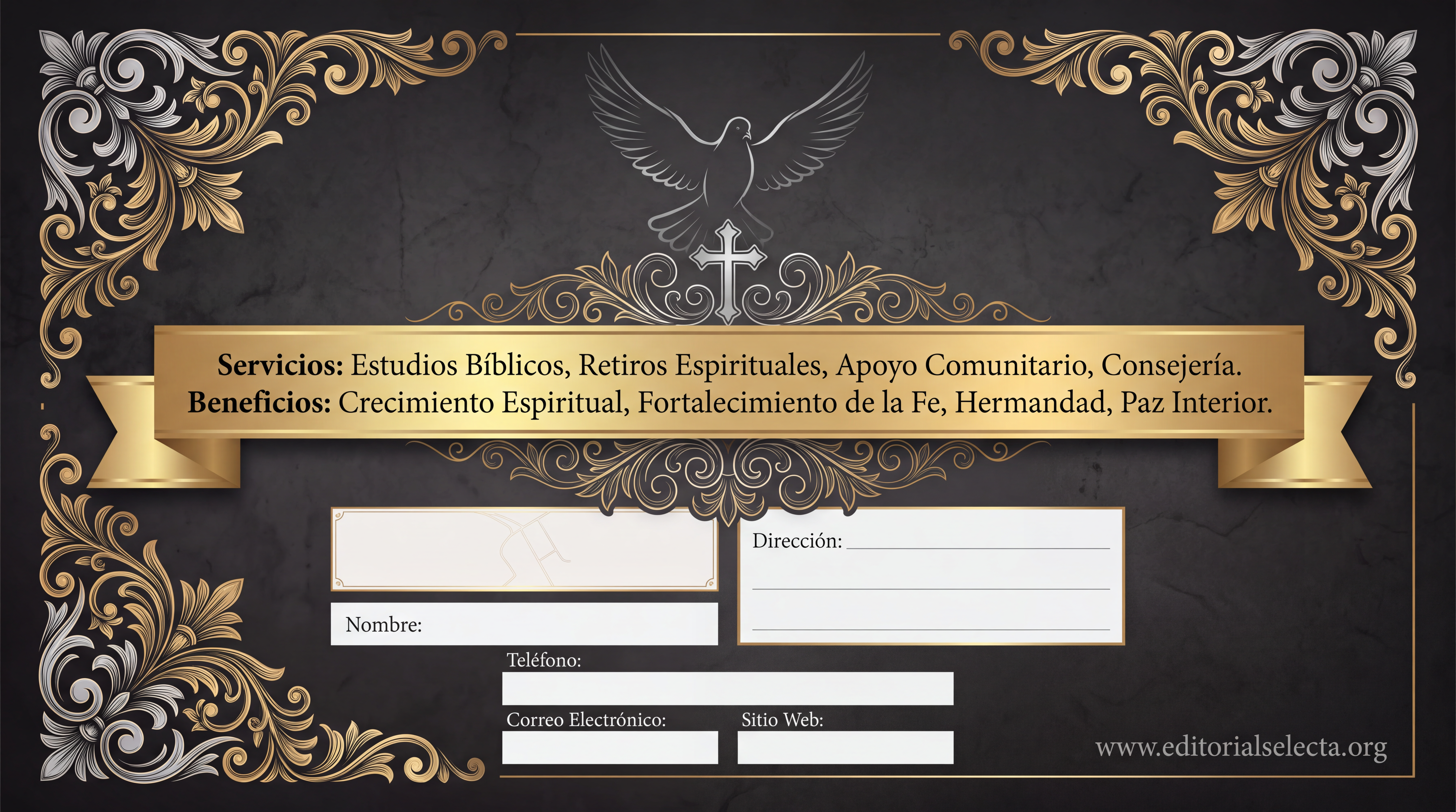 Tarjeta de Presentación Estándar · Religión (Frente) 2