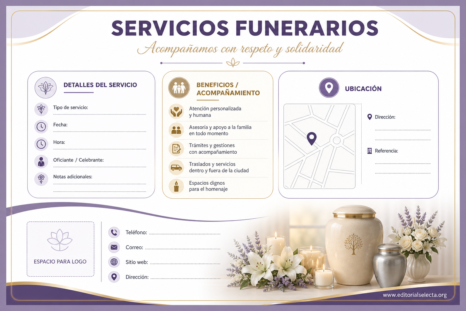 Postal 4x6 · Funeraria (Reverso)
