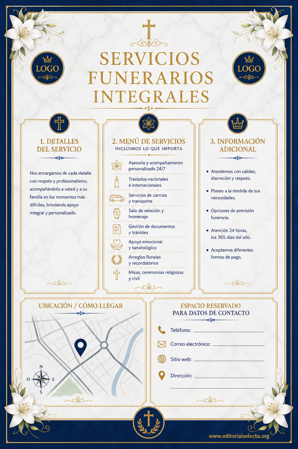 Flyer Media Carta · Funeraria (Reverso)
