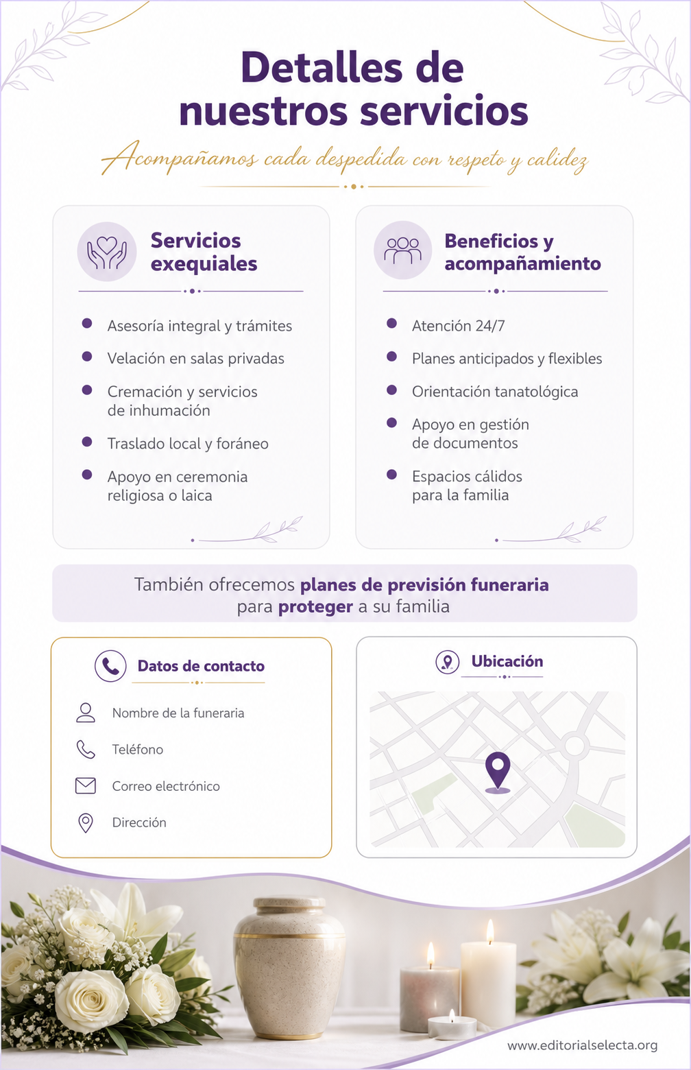 Flyer Media Carta · Funeraria (Reverso)