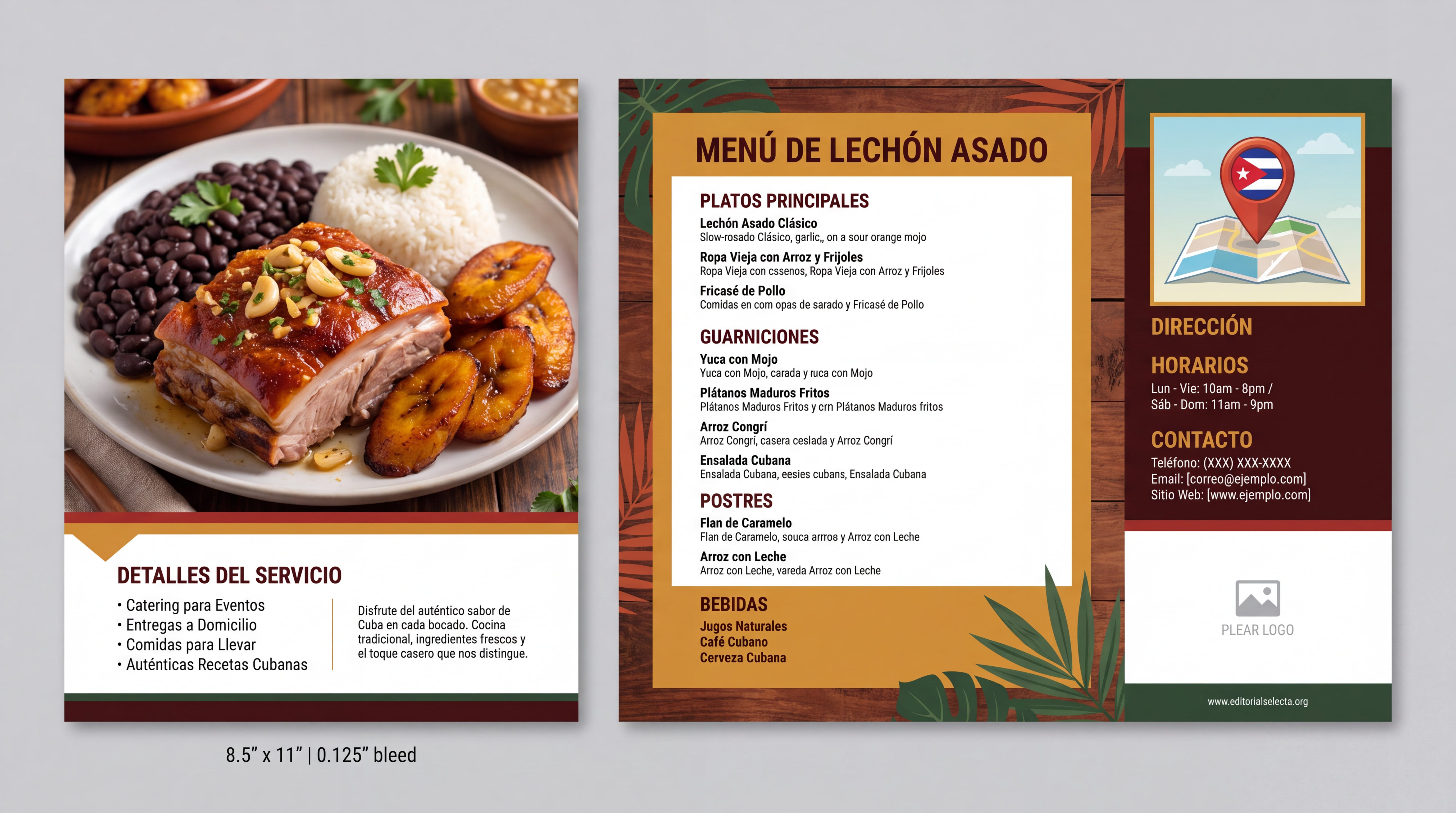 Brochure Tríptico · Cuba (Reverso)