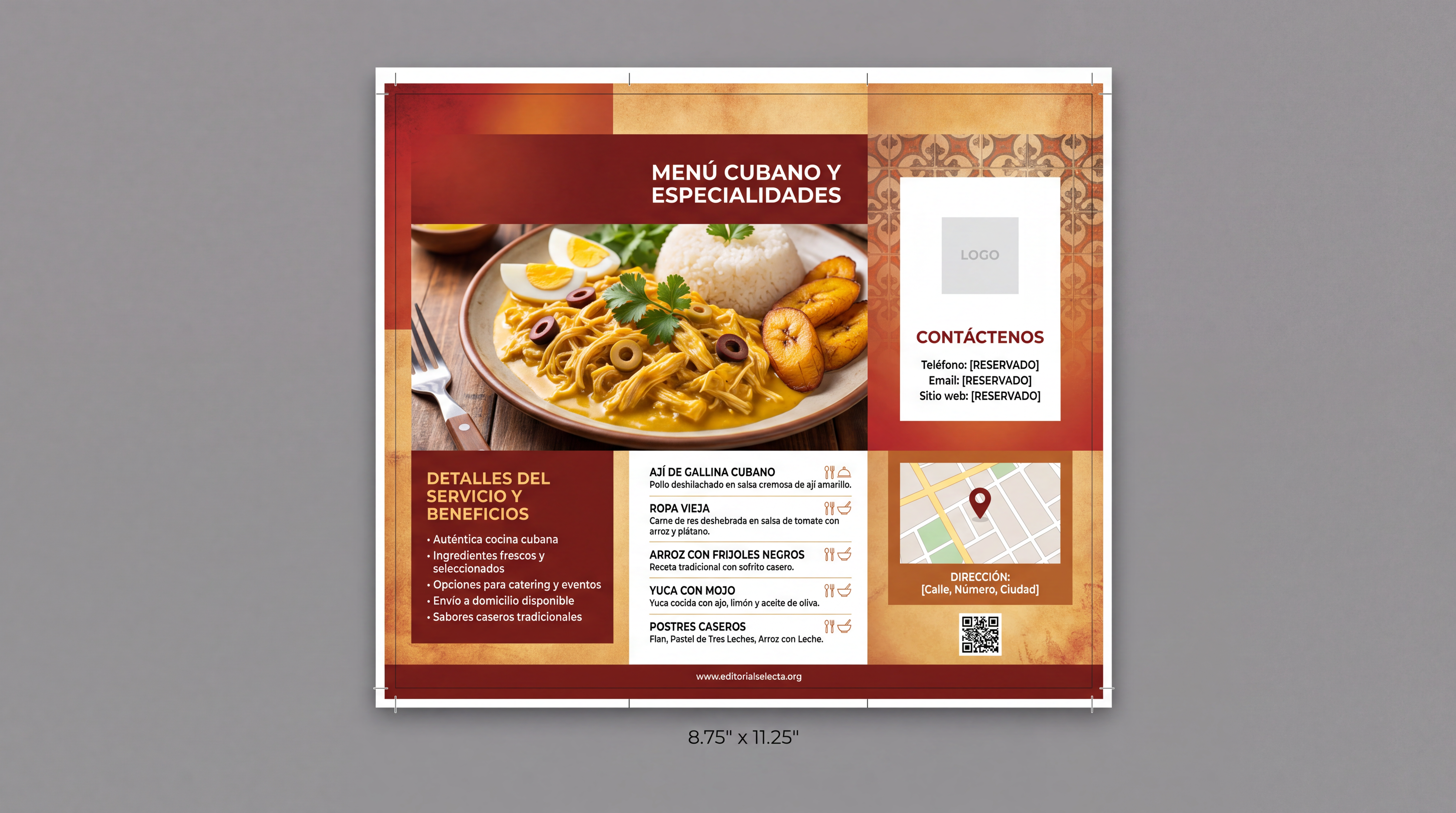 Brochure Tríptico · Cuba (Reverso)