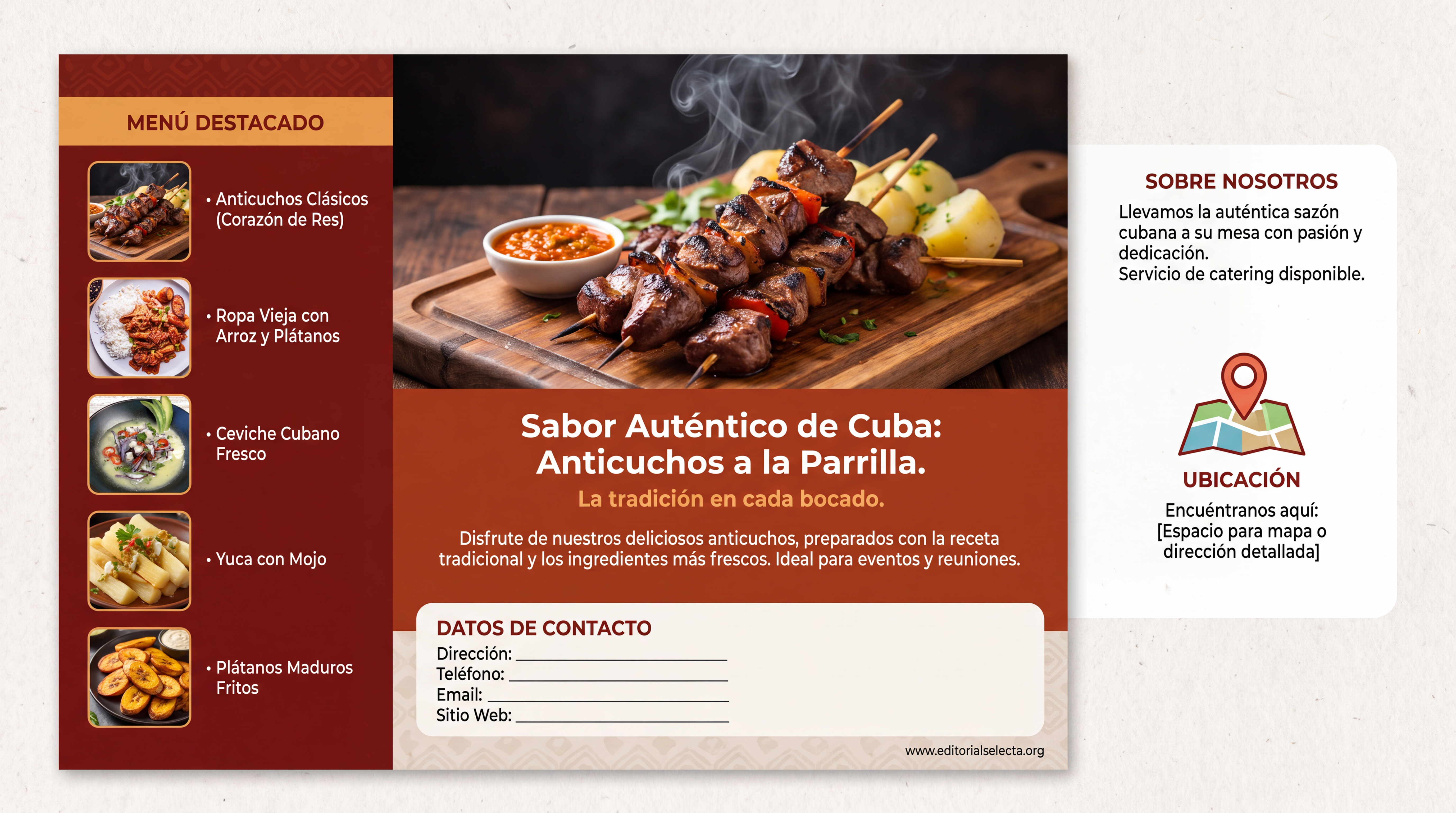 Brochure Tríptico · Cuba (Reverso)
